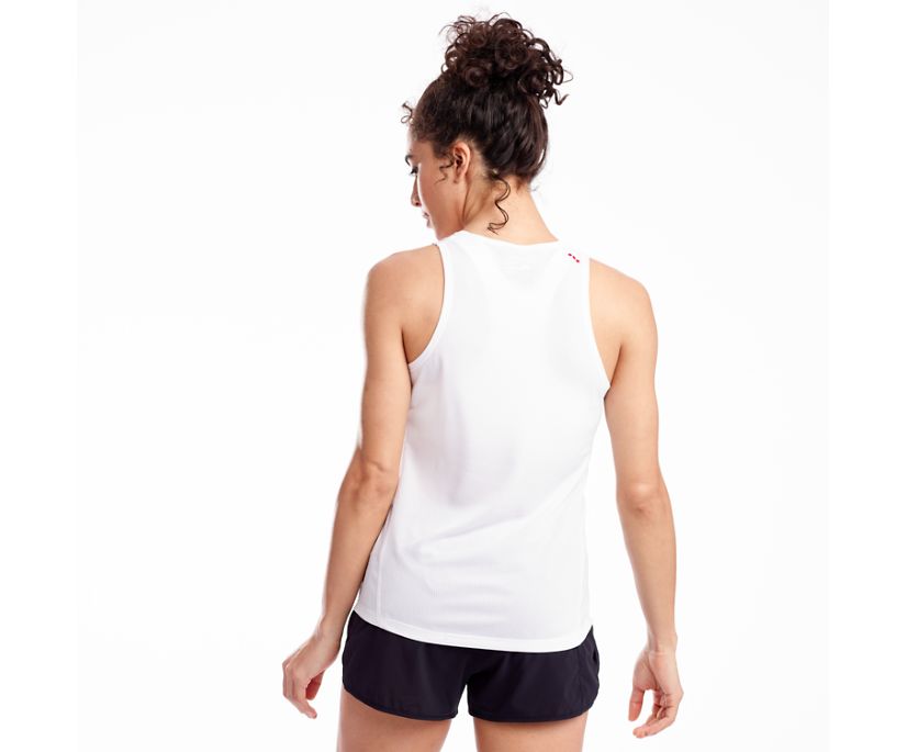 Women's Saucony Stopwatch Singlet Tanks White | Singapore 326FDNM